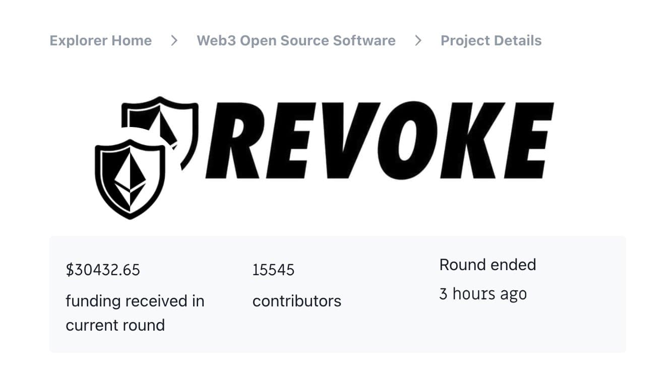 revoke.cash on Gitcoin Grants 18